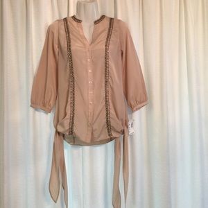 Boho Couture Patrizia Pepe Blouse Hand Dyed